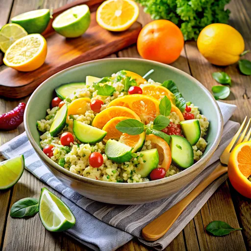 Ensalada de Quinoa y Aguacate con Vinagreta de Limón